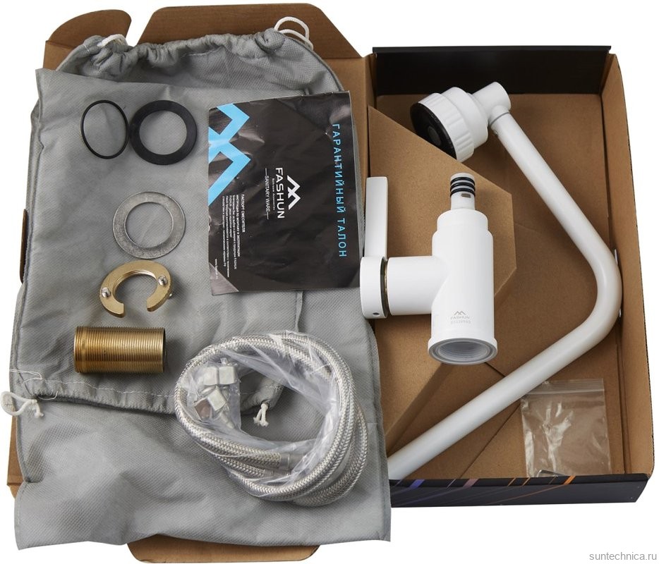 Смеситель для кухни Fashun A54031-8 белый