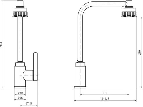Смеситель для кухни Fashun A54031-8 белый