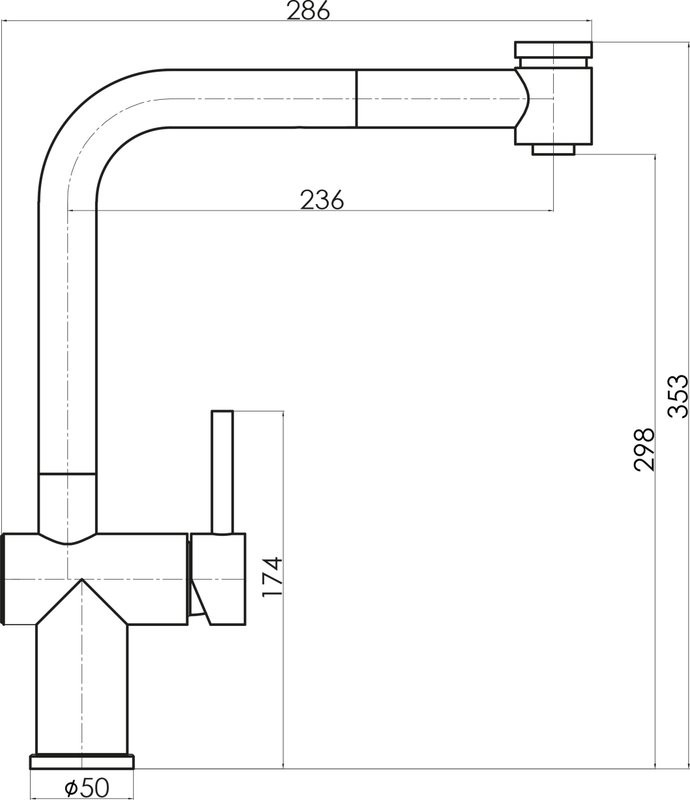 Смеситель для кухни Florentina Палермо грей