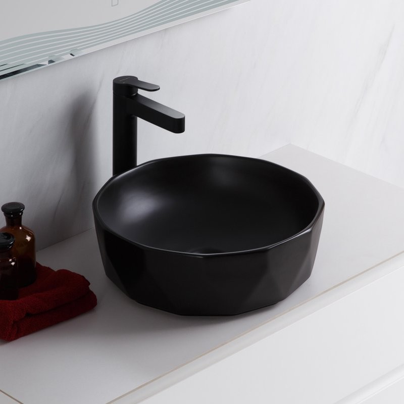 Накладная раковина BelBagno BB1409H301 41 черная