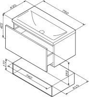 Мебель для ванной комнаты AM.PM Gem 75 белый глянец, с 1 ящиком