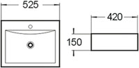 Накладная раковина SantiLine SL-1005