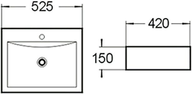 Накладная раковина SantiLine SL-1005