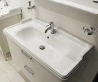 Тумба с раковиной Comforty Монако 100 напольная, белый глянец