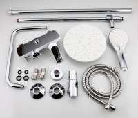 Душевая стойка Frap H31 F2431 хром, белая