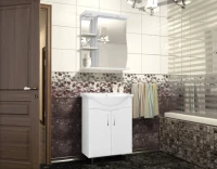 Тумба с раковиной Style Line Эко Волна №9 60 белая Тумба с раковиной Style Line Эко Волна №9 60 белая