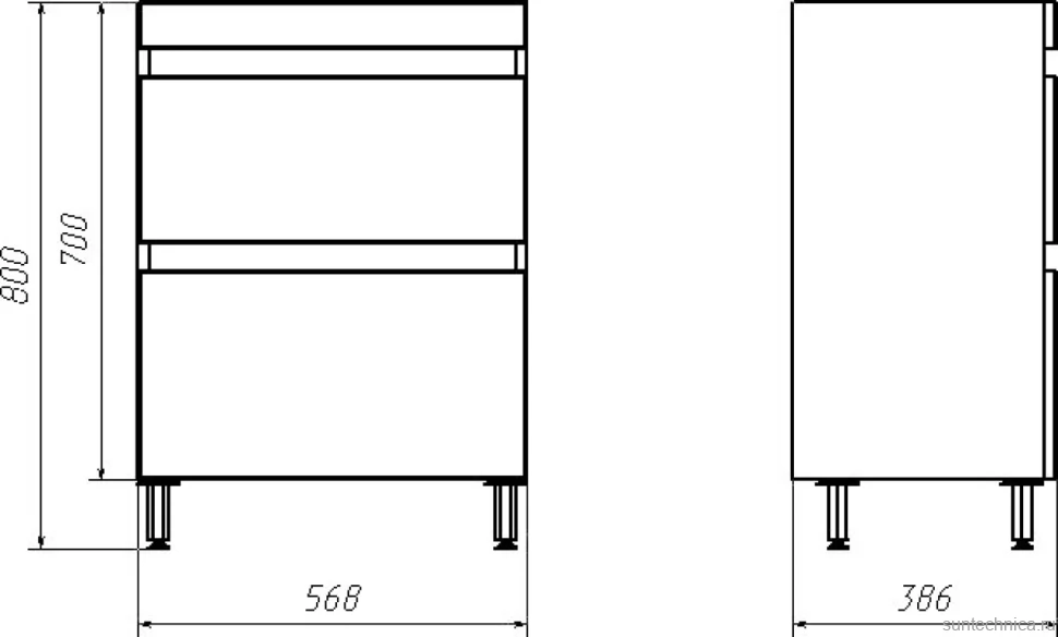Мебель для ванной комнаты ASB-Mebel Коста 60 светлый орех