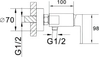 Смеситель для душа D-lin D160366-A черный