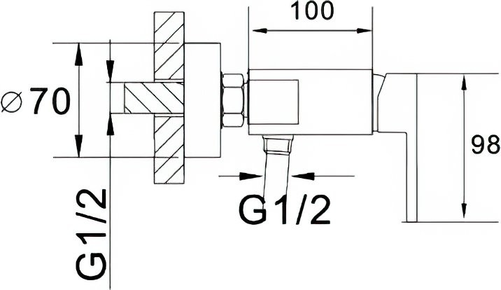 Смеситель для душа D-lin D160366-A черный