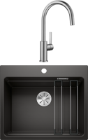 Комплект Мойка Blanco Etagon 6 черная + Смеситель Candor 523120