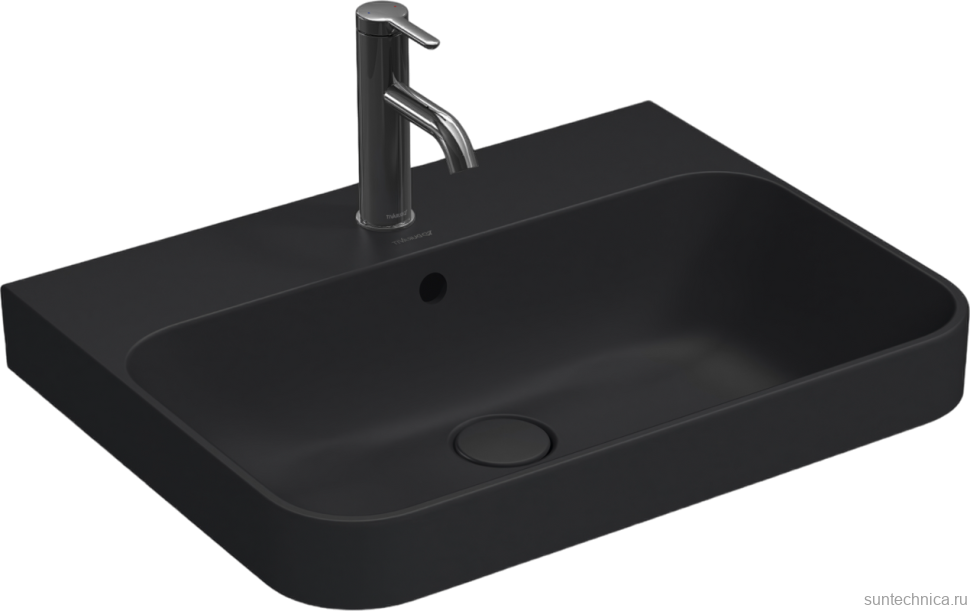 Раковина Duravit Happy D.2 Plus 2360601300 60 см, черная