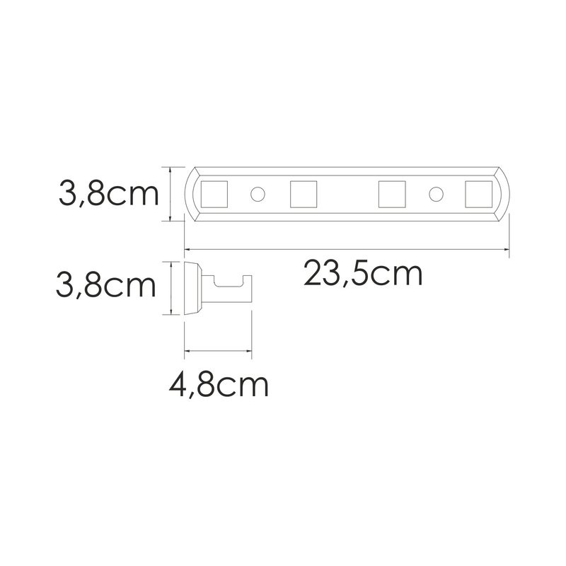 Крючок Wasserkraft Rhin 8774 никель, на шурупах