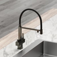 Смеситель для кухни Sancos Moro SC4006GG с гибким изливом, вороненая сталь