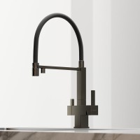 Смеситель для кухни Sancos Moro SC4006GG с гибким изливом, вороненая сталь