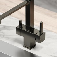 Смеситель для кухни Sancos Moro SC4006GG с гибким изливом, вороненая сталь