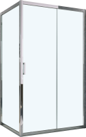 Душевой уголок Vegas Glass ZP+ZPV Tur Novo h1900 100*100 08 01 профиль глянцевый хром, стекло прозрачное