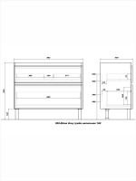Тумба напольная SanStar Riana 100 Без раковины для ванной комнаты, Грей
