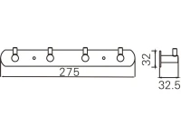 Крючок AZARIO Nessy AZ-1514 хром, на шурупах Крючок AZARIO Nessy AZ-1514 хром, на шурупах
