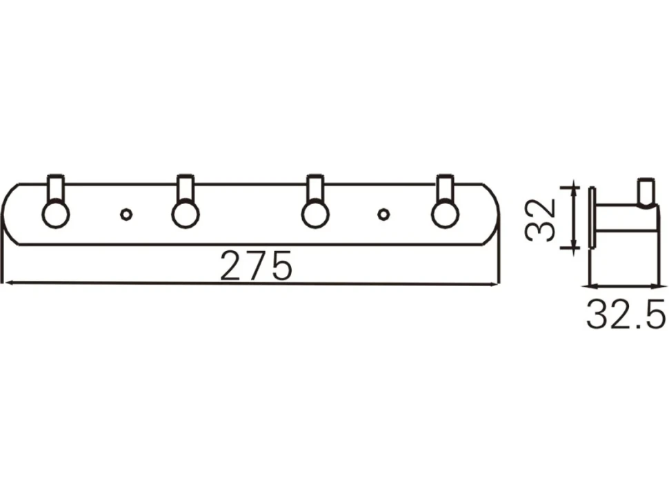 Крючок AZARIO Nessy AZ-1514 хром, на шурупах