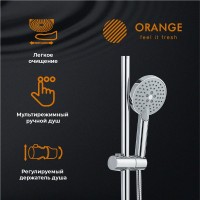 Душевая стойка Orange Push M01-911cr смеситель с кнопочным управлением
