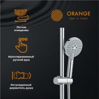 Душевая стойка Orange Push M01-911cr смеситель с кнопочным управлением Душевая стойка Orange Push M01-911cr смеситель с кнопочным управлением