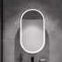 Зеркало-шкаф STWORKI Мальмё МВК074 45, с подсветкой, белый, прямоугольный, навесной, овальный, в стиле лофт