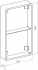 Зеркало-шкаф STWORKI Мальмё МВК074 45, с подсветкой, белый, прямоугольный, навесной, овальный, в стиле лофт