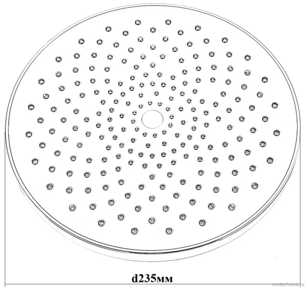 Верхний душ BOND Circle B01-9988 черный матовый