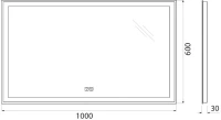 Зеркало BelBagno SPC-GRT-1000-600-LED-TCH-WARM с подсветкой Зеркало BelBagno SPC-GRT-1000-600-LED-TCH-WARM с подсветкой