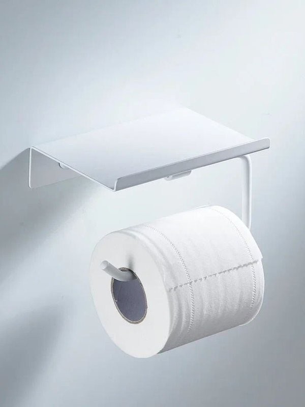 Держатель для туалетной бумаги с полочкой Shevanik SG5705C-1, белый