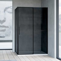 Душевой уголок Vincea Slim Soft VSR-1SS9012CGB 120x90, профиль черный, стекло тонированное
