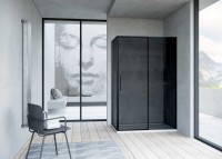 Душевой уголок Vincea Slim Soft VSR-1SS9012CGB 120x90, профиль черный, стекло тонированное