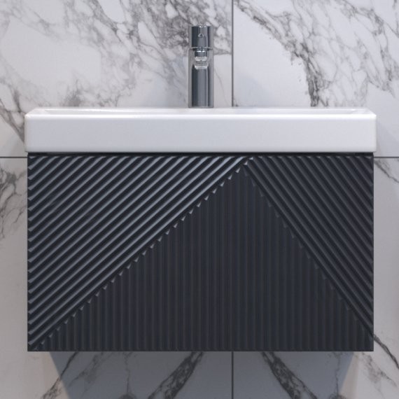 Тумба под раковину без столешницы Velvex Edge 60.1Y подвесная, графит