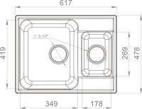 Комплект Мойка GranFest Quarz Z09 серая + Измельчитель Bone Crusher BC 610-AS