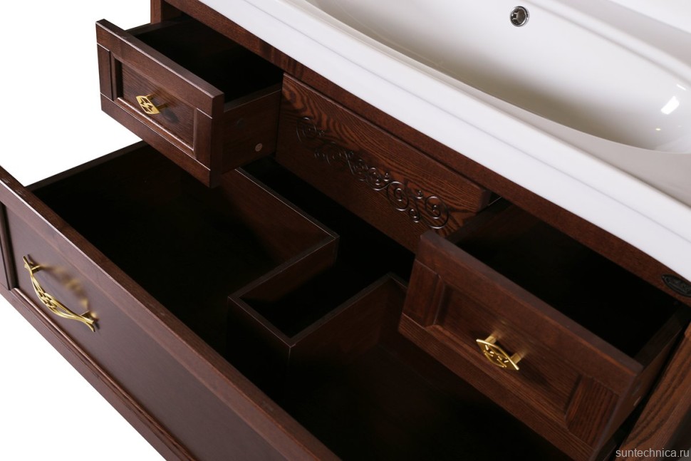 Тумба с раковиной ASB-Woodline Модерн 105 антикварный орех