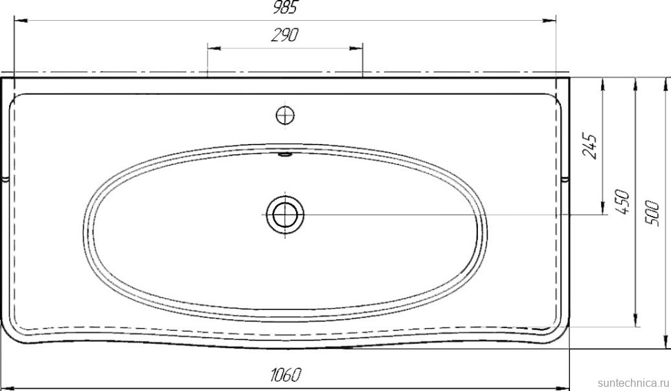 Тумба с раковиной ASB-Woodline Модерн 105 антикварный орех