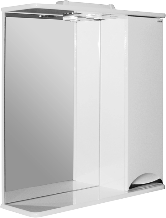 Зеркало Mixline Этьен 65 правое с подсветкой, белое