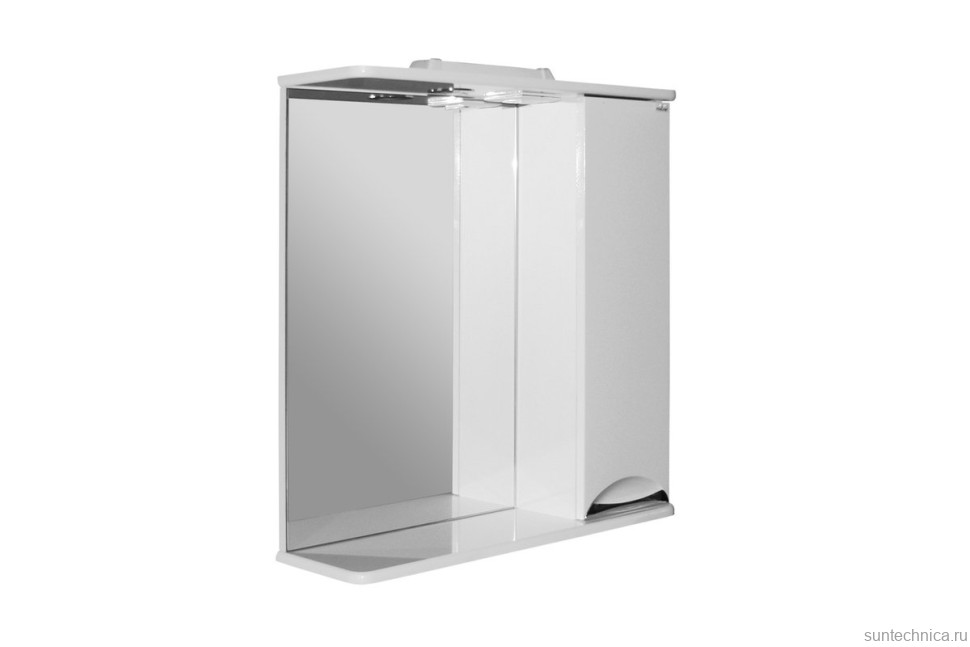 Зеркало Mixline Этьен 65 правое с подсветкой, белое