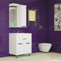 Зеркало Mixline Этьен 65 правое с подсветкой, белое