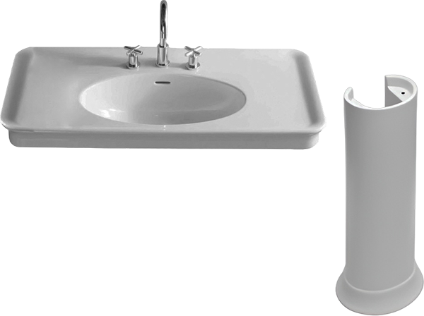 Раковина Hatria Dolcevita Y0F001 100 см, с пьедесталом