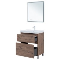 Тумба под раковину Aquanet Алвита New 70 напольная, дуб веллингтон табак