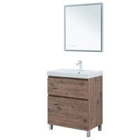 Тумба под раковину Aquanet Алвита New 70 напольная, дуб веллингтон табак