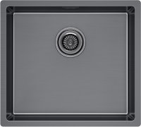 Комплект Мойка Paulmark Lassan LA49-GM вороненая сталь + Измельчитель Intenso