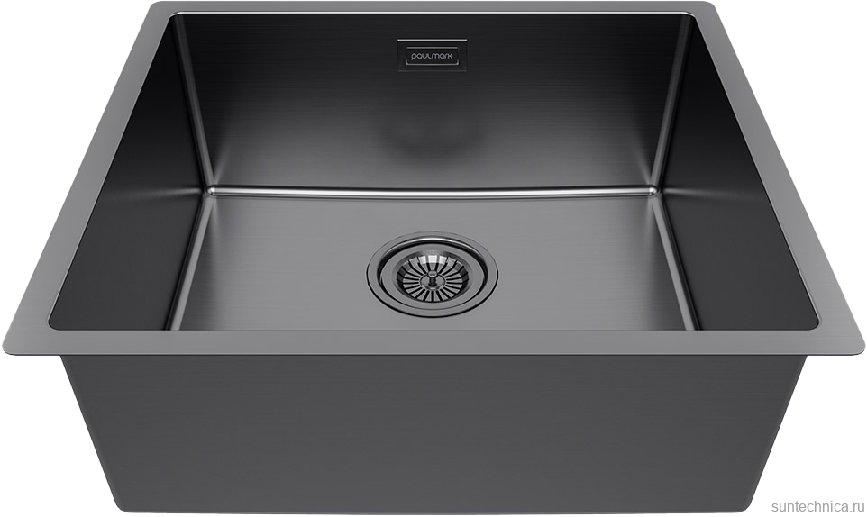 Комплект Мойка Paulmark Lassan LA49-GM вороненая сталь + Измельчитель Intenso