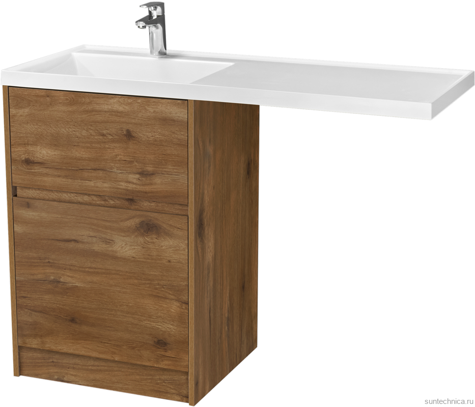 Тумба с раковиной AQUATON Лондри 60 L, дуб рустикальный