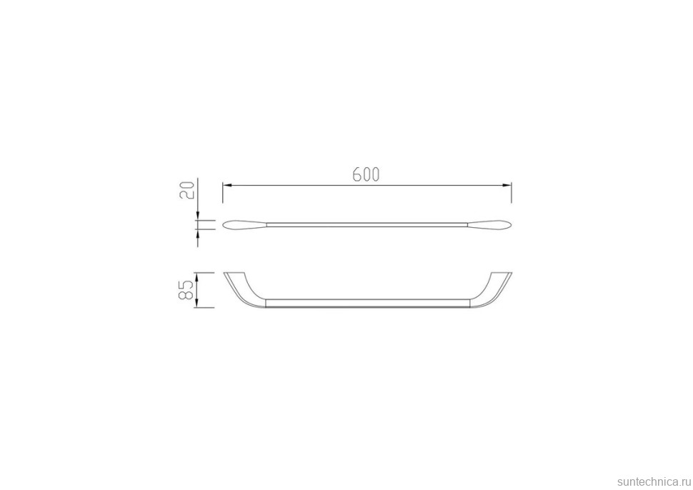 Держатель для полотенец Abber Nord AA1552B матовый черный