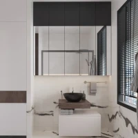 Мебель для ванной комнаты VitrA Ольборг 80: столешница 60, без отверстий, дуб карпентер +  тумба 80