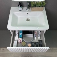 Мебель для ванной комнаты Alavann Wave 60 подвесная, белая