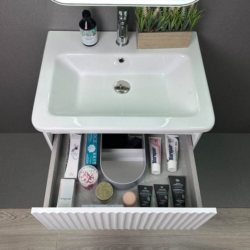 Мебель для ванной комнаты Alavann Wave 60 подвесная, белая