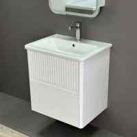 Мебель для ванной комнаты Alavann Wave 60 подвесная, белая
